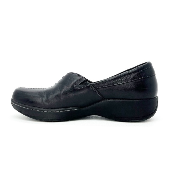 Dansko Abigail Black Leather Shoes Euro Size 41 = US 10.5-11 Embroidered Leaves - Picture 6 of 15
